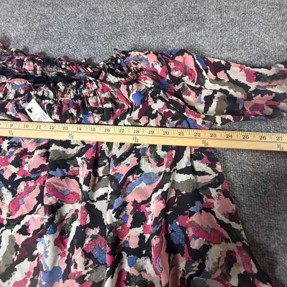 Lane Bryant Off The Shoulder Smocked Neck Floral Print Long Sleeve Blouse 18/20 - Picture 8 of 9